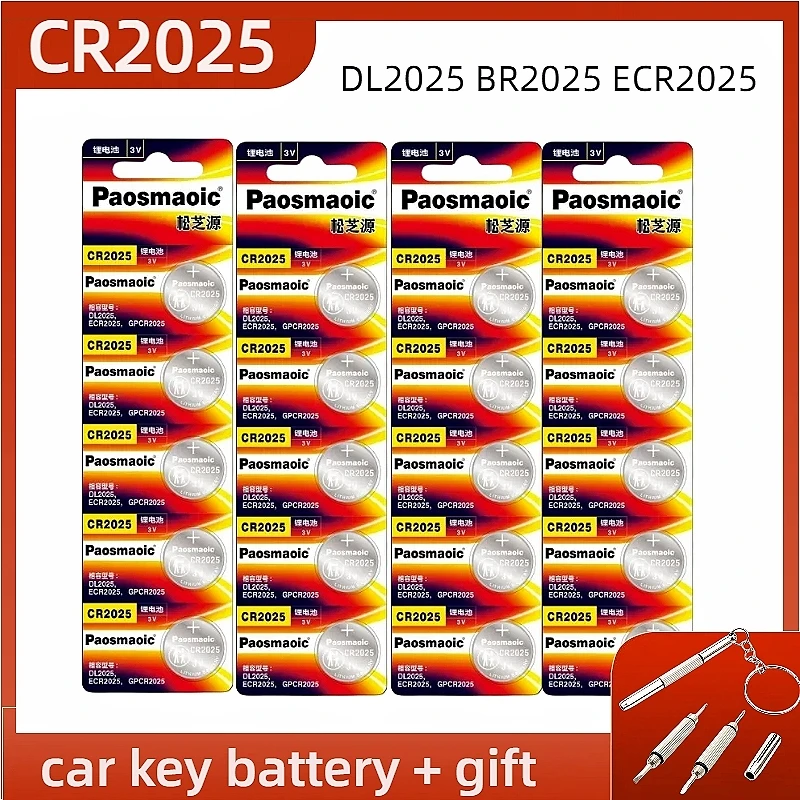 

Hot DL2025 BR2025 KCR2025 Button Coin Cells 30pcs 3V For Car Remote Control, Watch, screwdriver free CR2025 Battery
