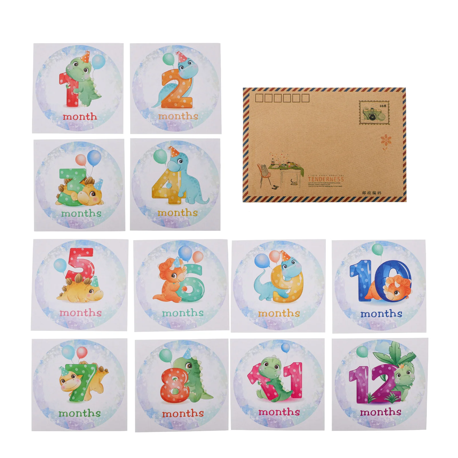 

12 шт., детские наклейки для новорожденных