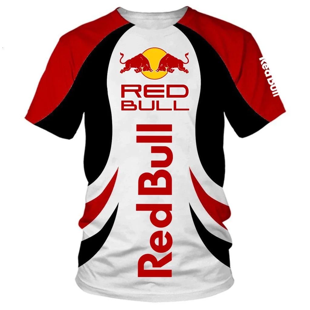 Летняя мужская футболка Red Bull для экстремальных видов спорта с 3D принтом и