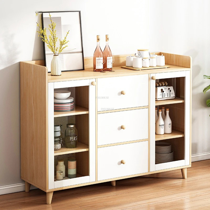 

Кухонная мебель из массива дерева, кухонный шкафчик, домашний буфет, гостиная на стене, чайный шкаф, современный шкаф для хранения