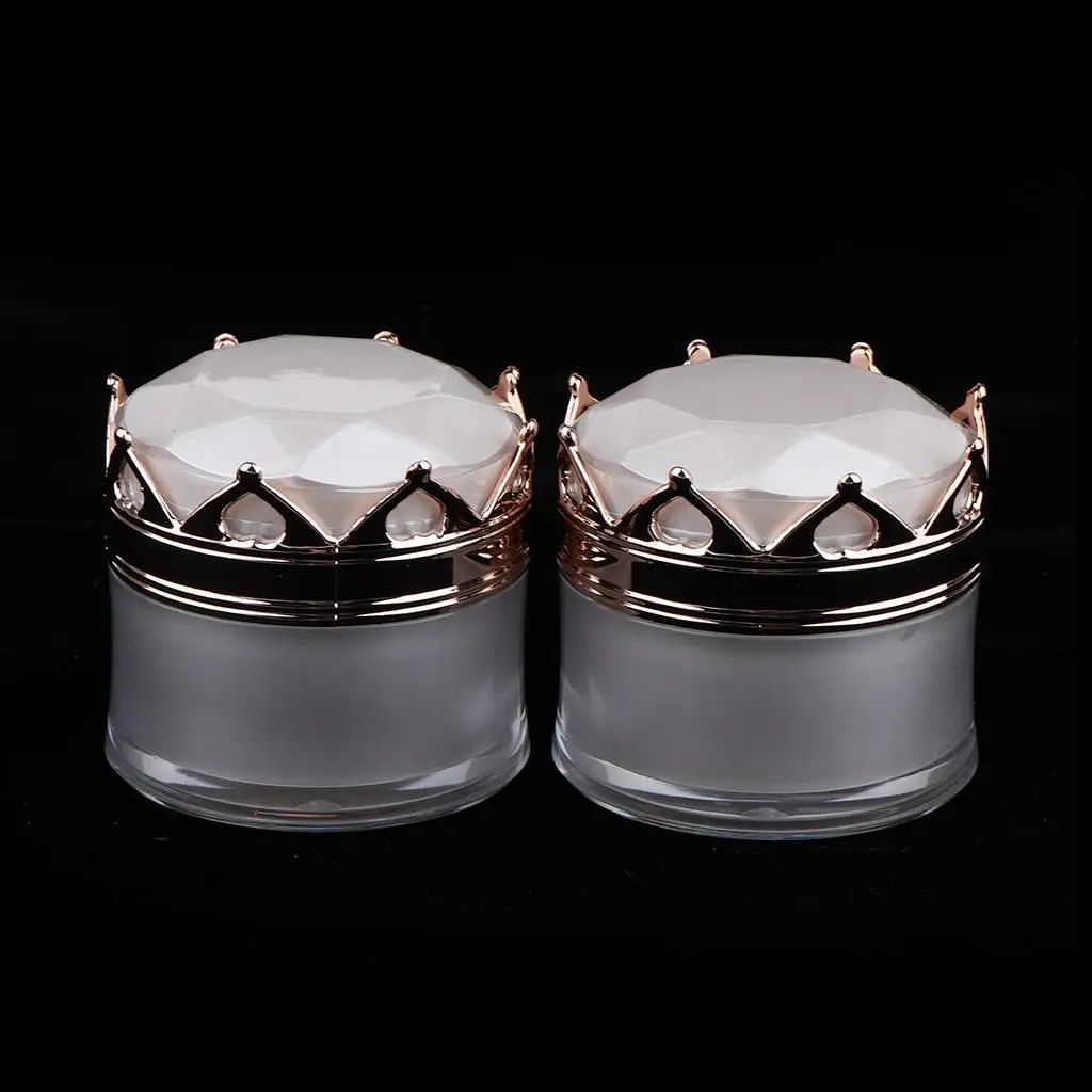 

2 Pcs Clear Empty 5 Gram Pot Jars Lip Cosmetic Containers