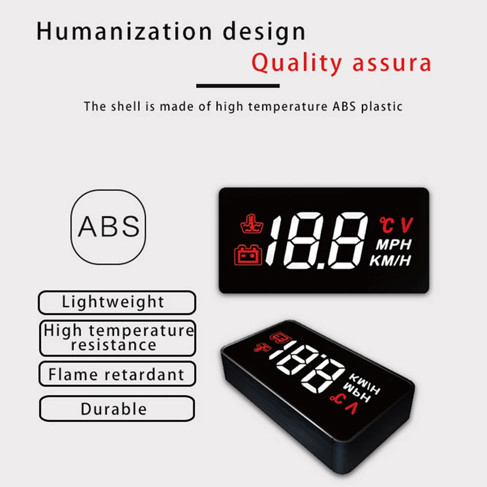 

Head-up Display HUD Alarm Car Digital Fittings Parts Replacement Speedometer Support 12 V 250 Ma Accessories GPS