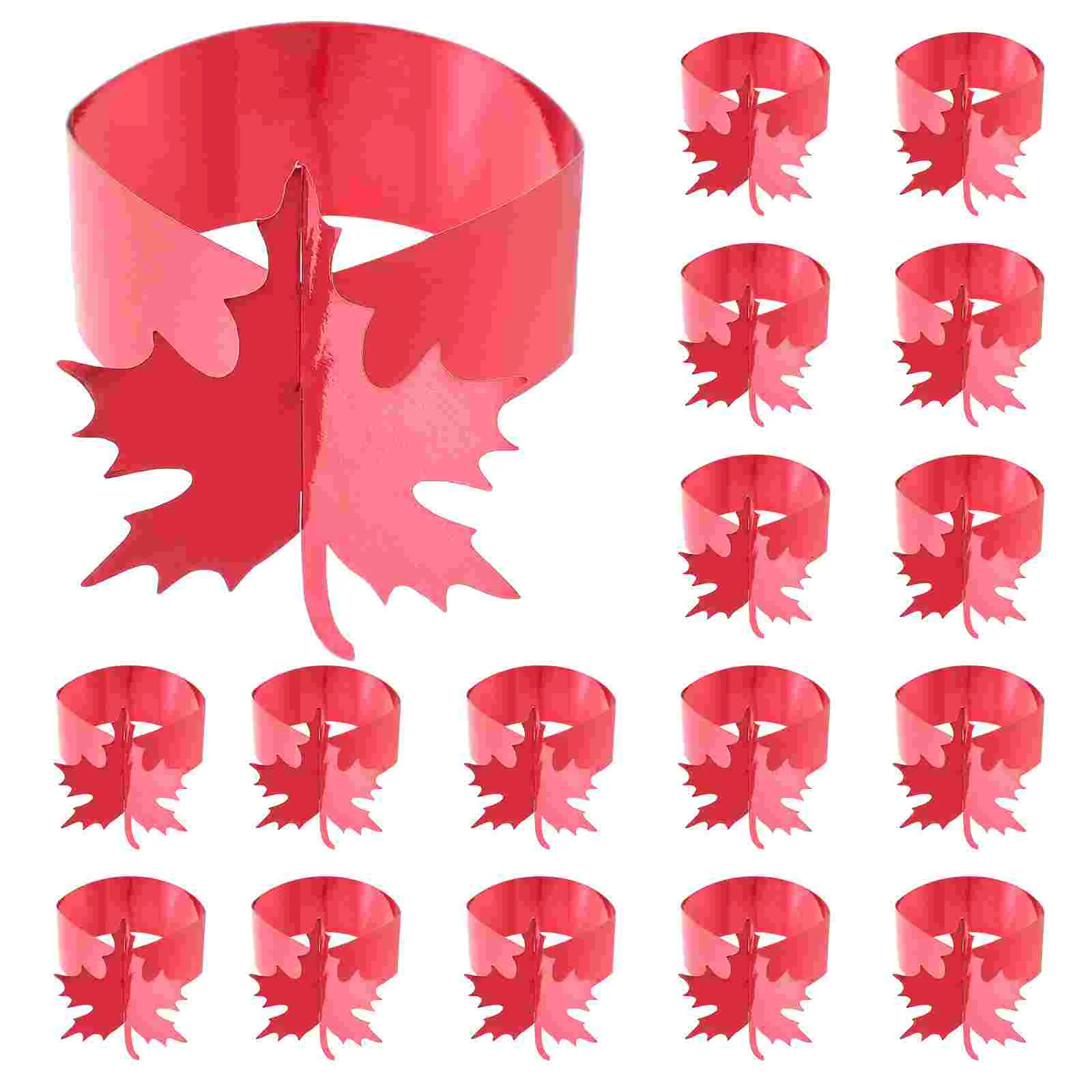 

50pcs Napkin Rings Napkin Holders Paper Maple Leaf Napkin Holders for Wedding Banquet