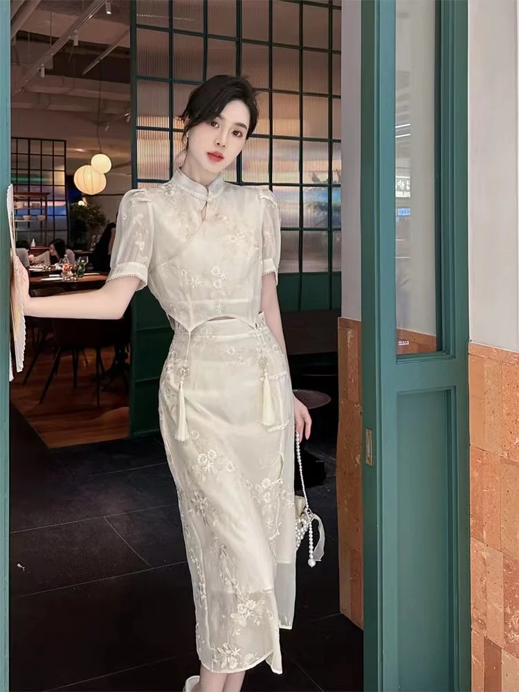 

2023 Spring/Summer Fashion New Women's Clothing Embroidery Suit 0814