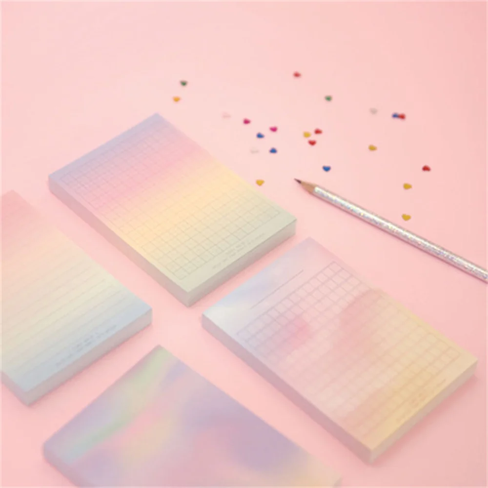 

Kawaii Memo Pad Loose Leaf 100 Sheets Rainbow Patterns Message Note Book Paper Kawaiidiy Hand Account Decorative Stationery