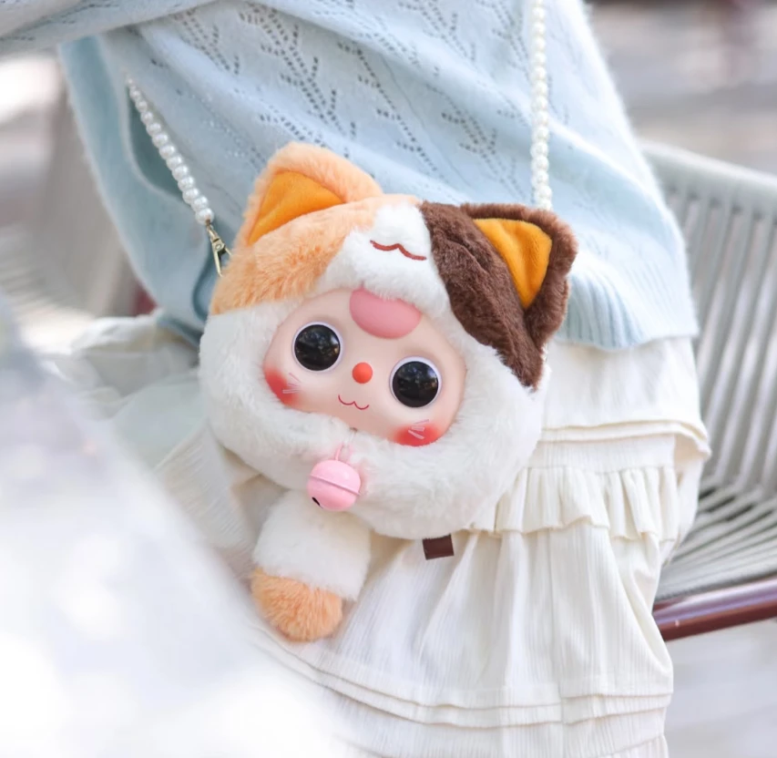 Аутентичная 3-летняя сумка Lucky Cat на молнии серия слепая коробка виниловая кукла с