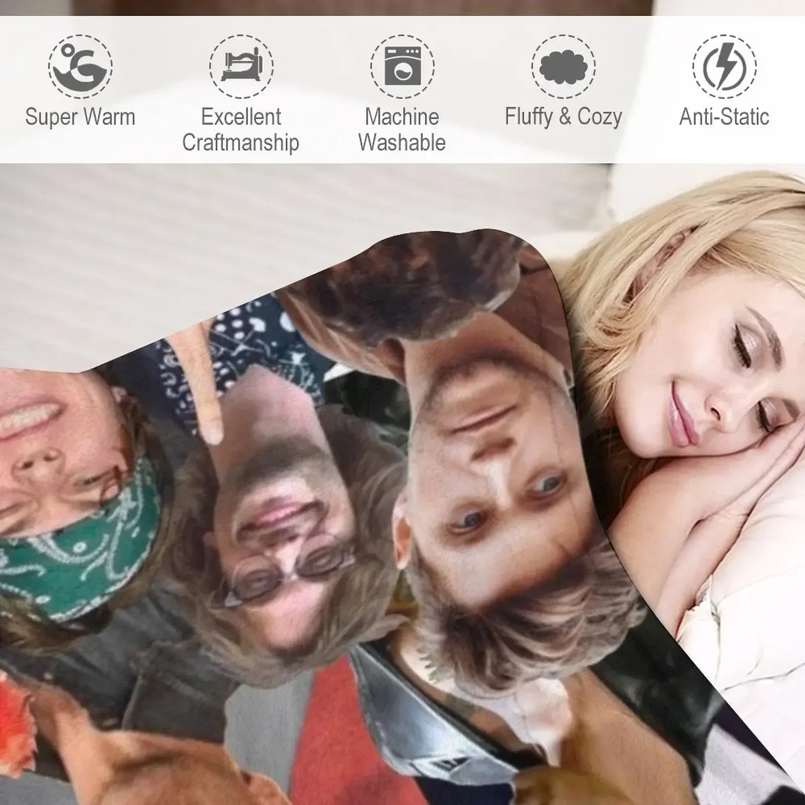 Одеяло с коллажем Cesca на заказ винтажные идеи подарков День святого Валентина