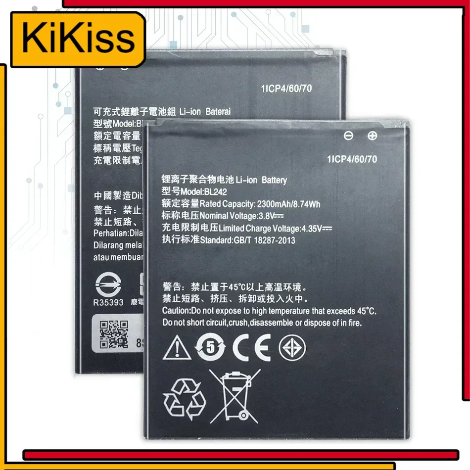 Аккумулятор BL242 для замены телефона Lenovo Lemeng A6000 K3 K30-T 2300 мАч