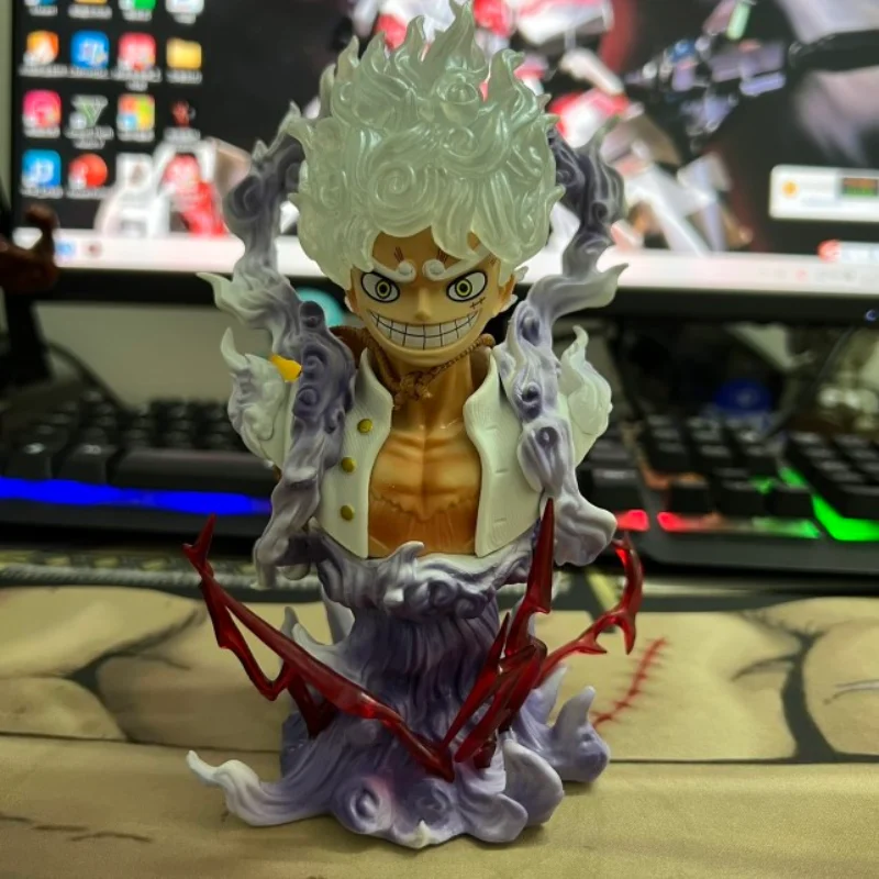 

One Piece Monkey D Luffy Action Figure GK Fifth Stage Fruit Awakening Bust Statue Doll Collection Ornaments Model Toy