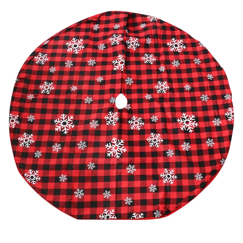 

Юбка в виде рождественской елки с дизайном в виде снежинки, Двухслойная юбка 48 дюймов для праздничных украшений