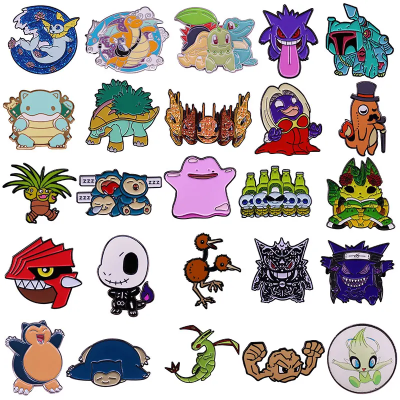 Anime Movies Games Enamel Pins Collect Dinosaur Metal Cartoon Brooch Backpack Collar Lapel Badges Women Fashion Jewelry Gifts