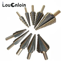 5pcs hss metric inch cobalt step drill bit set multiple hole 50 sizes case high speed steel metal drilling tool for wood metal