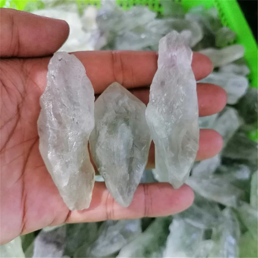 

Wholesale Natural Green Quartz Point Rough Crystal Polyhedron For Healing Decoration