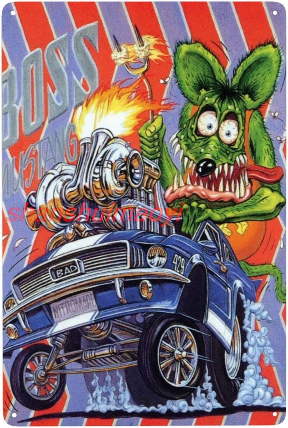 Rat Fink Monster Ed Roth Big Daddy металлический знак 8X12 дюймов гаражные знаки ВСЕ