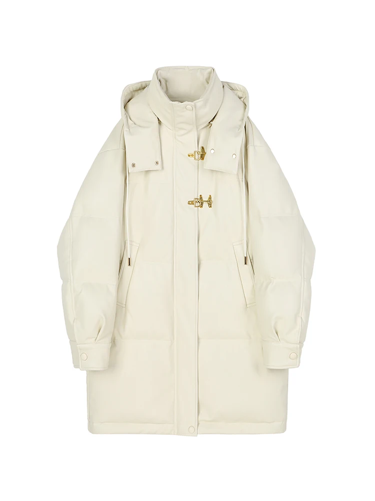 Модное женское матовое пальто из искусственной кожи новинка 2022 однотонная