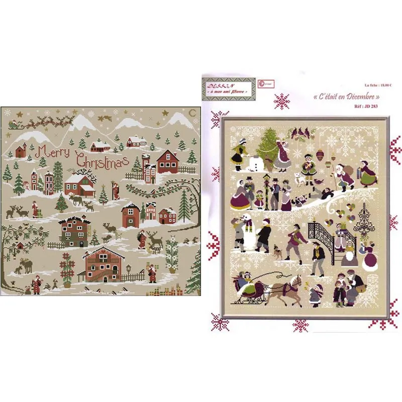 

Chinese Cross-Stitch Kits, Embroidery Needlework, Snow, Christmas, Carnival, 16CT, 14CT, 18CT, DIY Sets