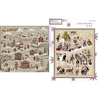 magazine snow christmas carnival 16ct 14ct 18ct diy cross stitch sets chinese cross stitch kits embroidery needlework