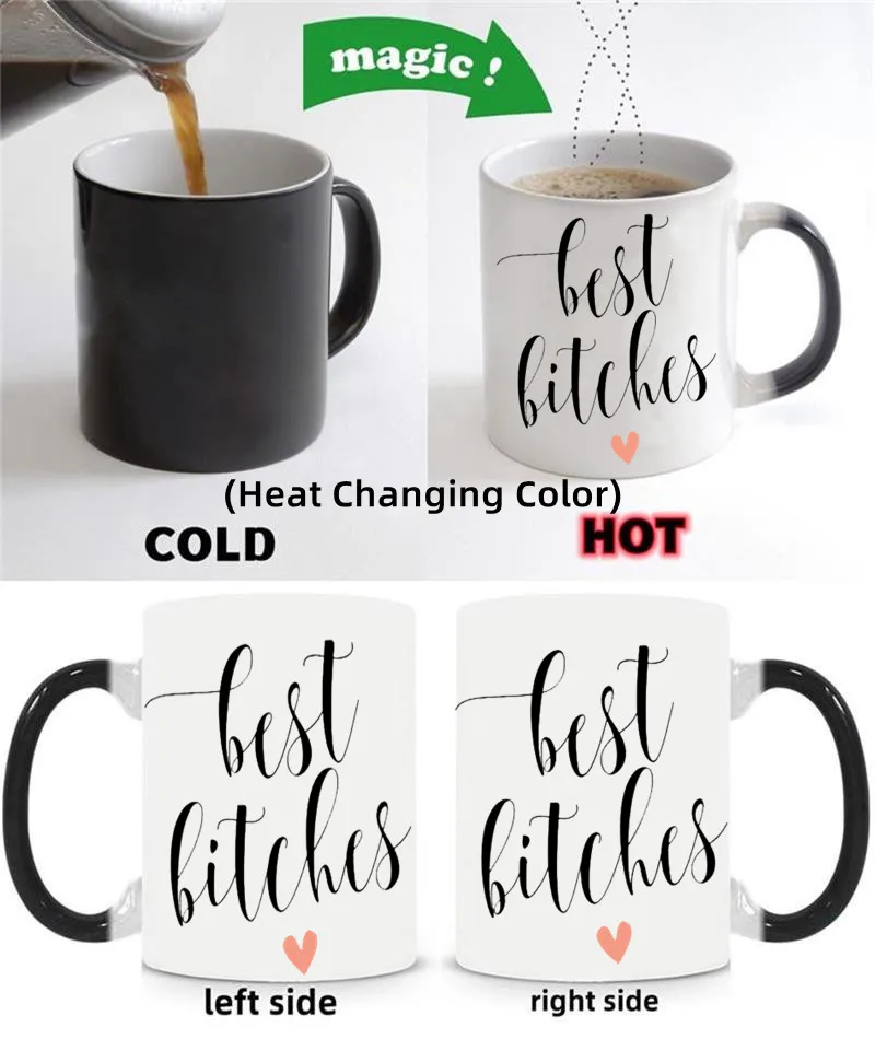 

Wife Husband Women Girls Gifts Lady Coffee Mugs Tea Cups Heat Changing Color Transforming Mug Magical Morphing Mugs Wine Mugen