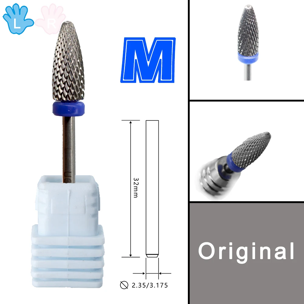 NAILTOOLS оригинальные карбидные левосторонние огнестойкие большие конусные фрезы