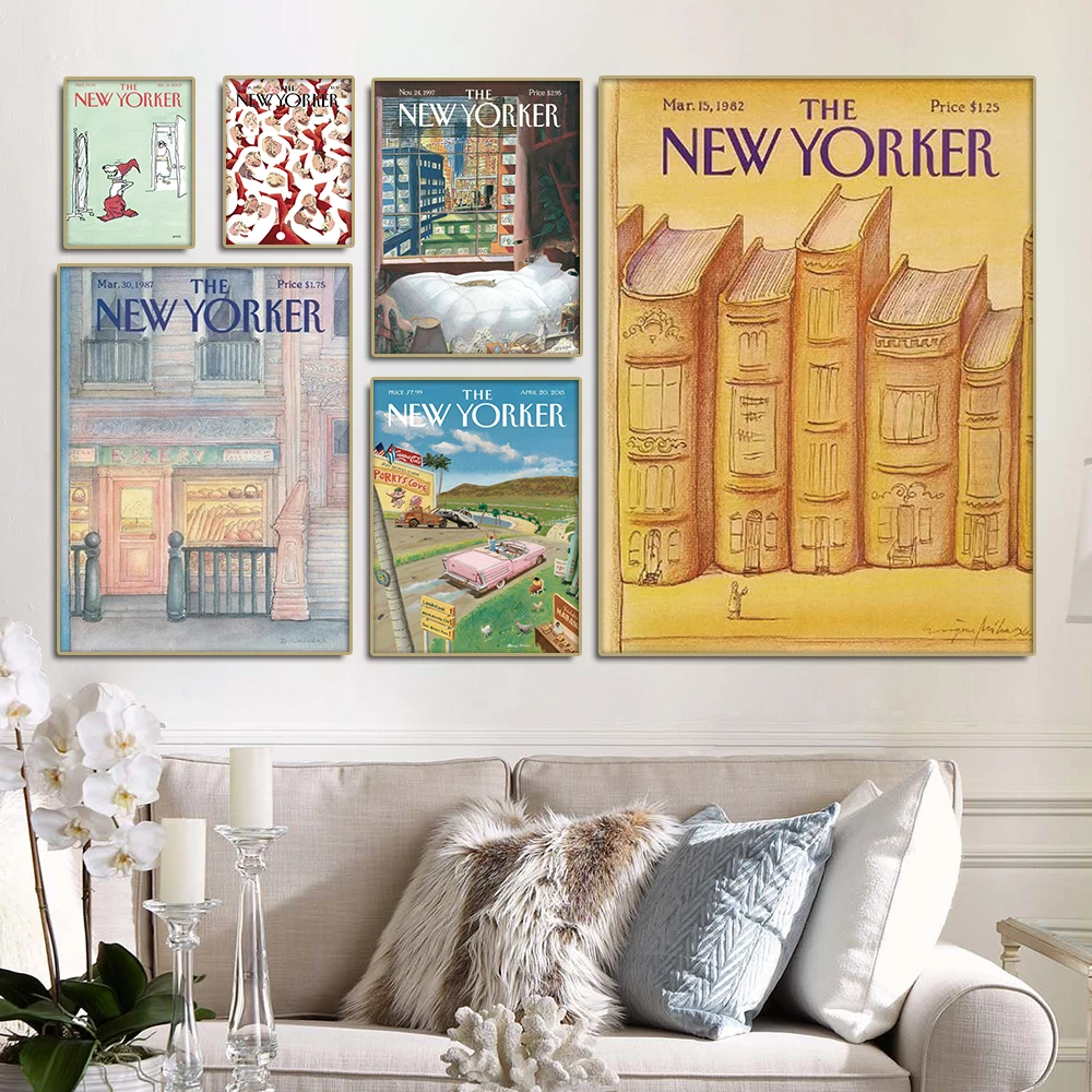 Постеры и принты в стиле ретро для журналов здание домашних животных пейзаж