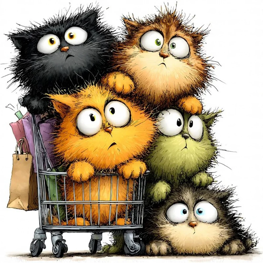 1 шт., акварель, мультяшный забавный котенок, украшение для комнаты, гостиная, спальня, украшение для туалета, наклейки на стену