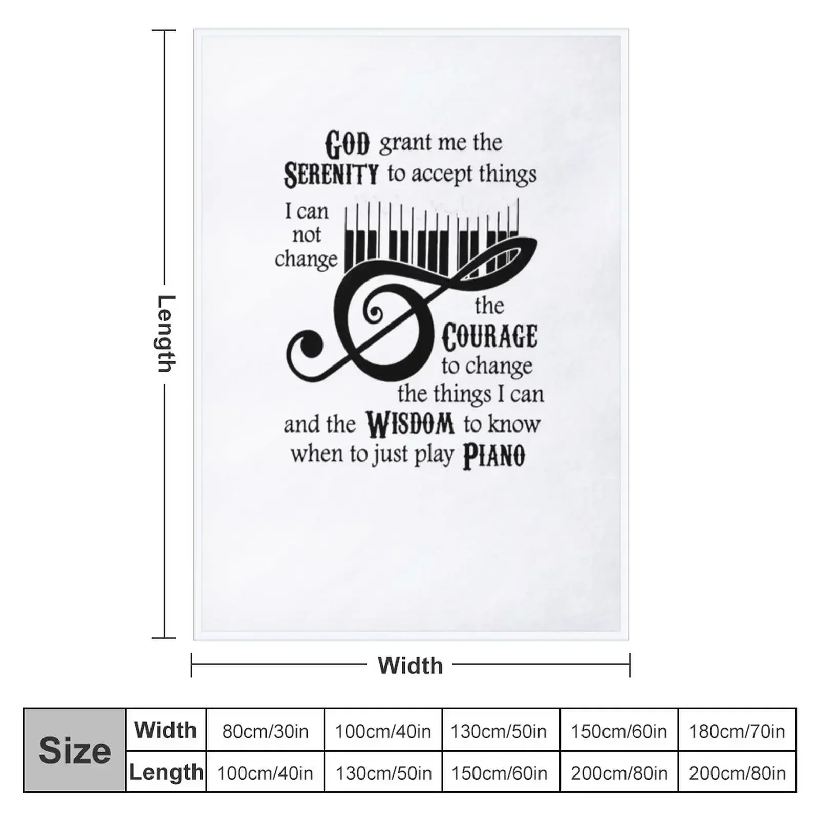 God Serenity Grant Me The To Ccept Things Одеяло для фортепиано детских украшений Плед на диван