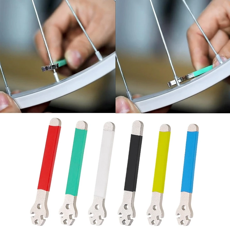 

Спицевой ключ для горного велосипеда, инструмент для затяжки спиц, противоскользящий инструмент для коррекции света для горного велосипед...