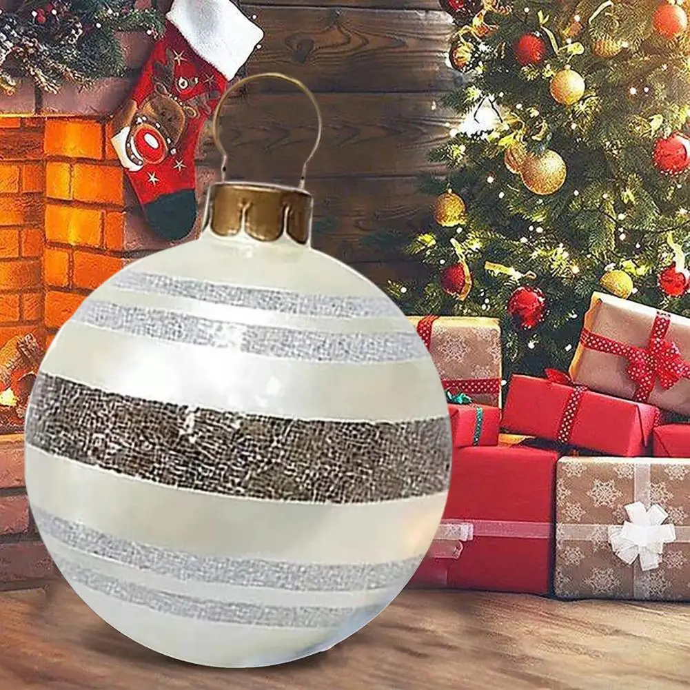 

1 Set Unique Bright Color Fine Workmanship Inflatable Decorated Ball Outdoor Christmas Inflatable Decorated Ball