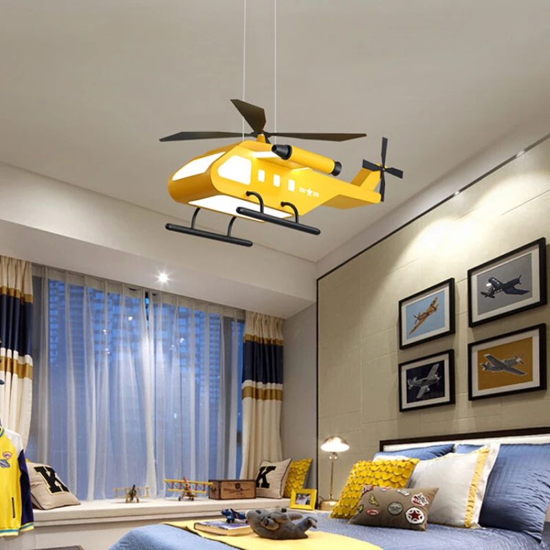 

Modern led ceiling lights for Kids Children baby Bedroom Cattoon aircraft Creative Ceiling Lamp Yellow green boys girls Room