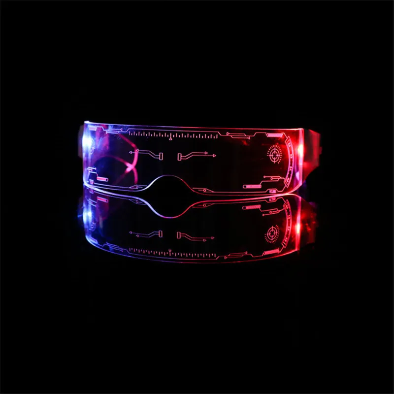 СВЕТОДИОДНЫЕ светящиеся очки Cyberpunk для вечерние красочные светодиодсветильник