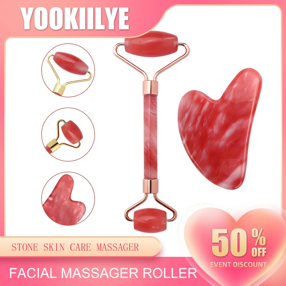 

Natural Massager for Face Gua Sha Skin Scraper Facial Stone Firming Face Body Neck Jade Roller Face Lift Anti Wrinkle Slimming