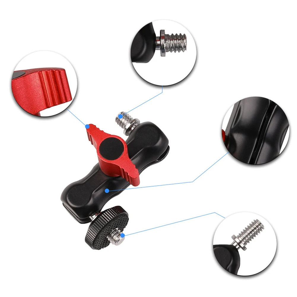 Зажим для шаровой головки с резьбой 1/4 дюйма -20 Magic Arm Super Clamp