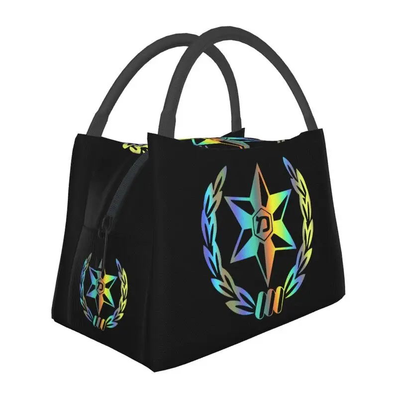 

Israel Police Force Insulated Lunch Bag for Women Portable Thermal Cooler Lunch Tote Office Picnic Travel