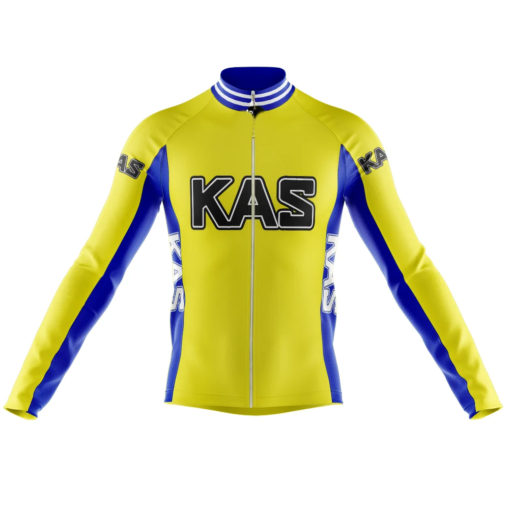 

Spring Summer Only Cycling Jerseys KAS TEAM RETRO CLASSIC Long Sleeve Men Bike Wear Cycling Clothing