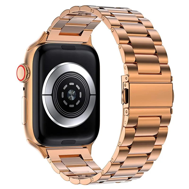 

Metal strap For Apple watch 7 45mm 41mm stainless steel smart watch wristband For iwatch 6 5 4 3 2 1 SE 44mm 42mm 40mm 38mm band