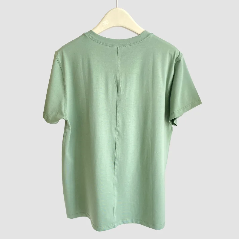 Lulu Sports Short Sleeve Shirt Women's Summer Loose Thick Material Breathable Top Quality Tank Tops