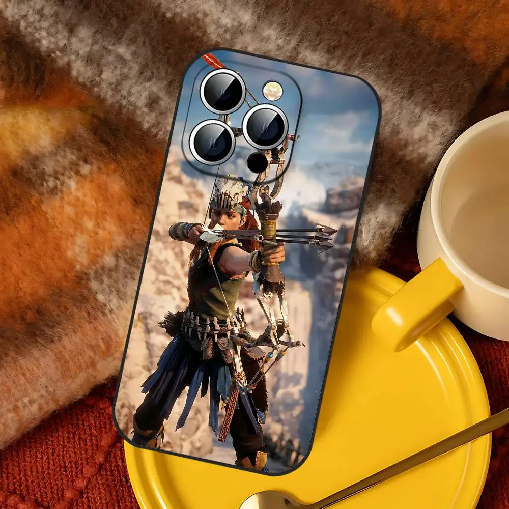 Фото Чехол для телефона Game H-Horizon Zero Dawn Aloy Slim Black, идеально подходящий для iPhone 17, 16, 15, 14, 13, 11 Pro Max, Plus, X, Xr, Xs Max, 13 Mini №5