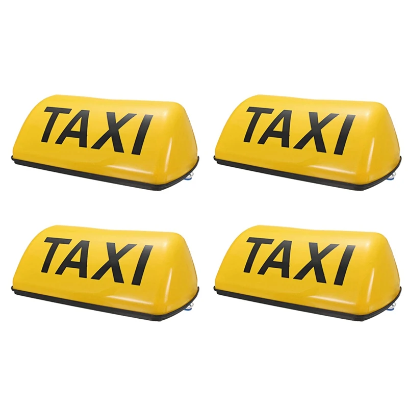 

4X 12V Waterproof Top Sign Magnetic Meter Cab Lamp Light LED TAXI Signal Lamp - Yellow