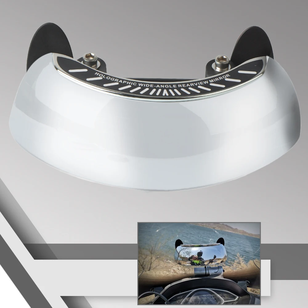 

For BMW R1200GS For HONDA For SUZUKI FOR YAMAHA MT07 Motorcycle Windscreen 180 Degree Holographic Wide angle Rear View Mirror