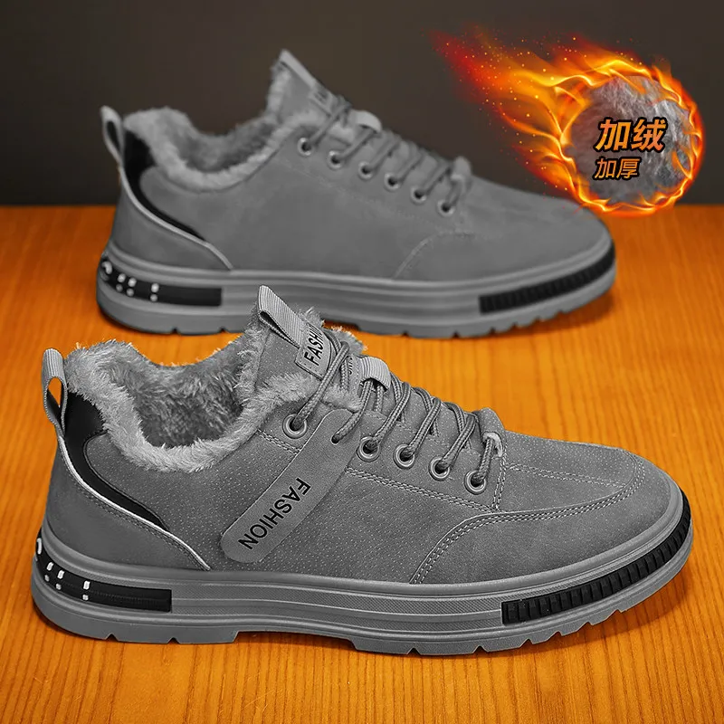 Labor Protection Shoes 2024 Men's Spring Construction Site Work Velvet Warm Cotton Waterproof Non Slip Low-Top B... |