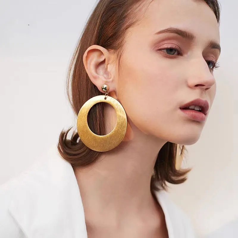 Преувеличенные большие круглые серьги женские серьги-гвоздики с темпераментом