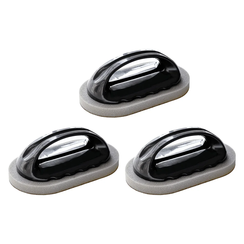 

3 Pcs Sponge Kitchen Pot Scrubber Sponges Cleaning Handle Emery Water Bottle Cleaner Convenient Detergent Household