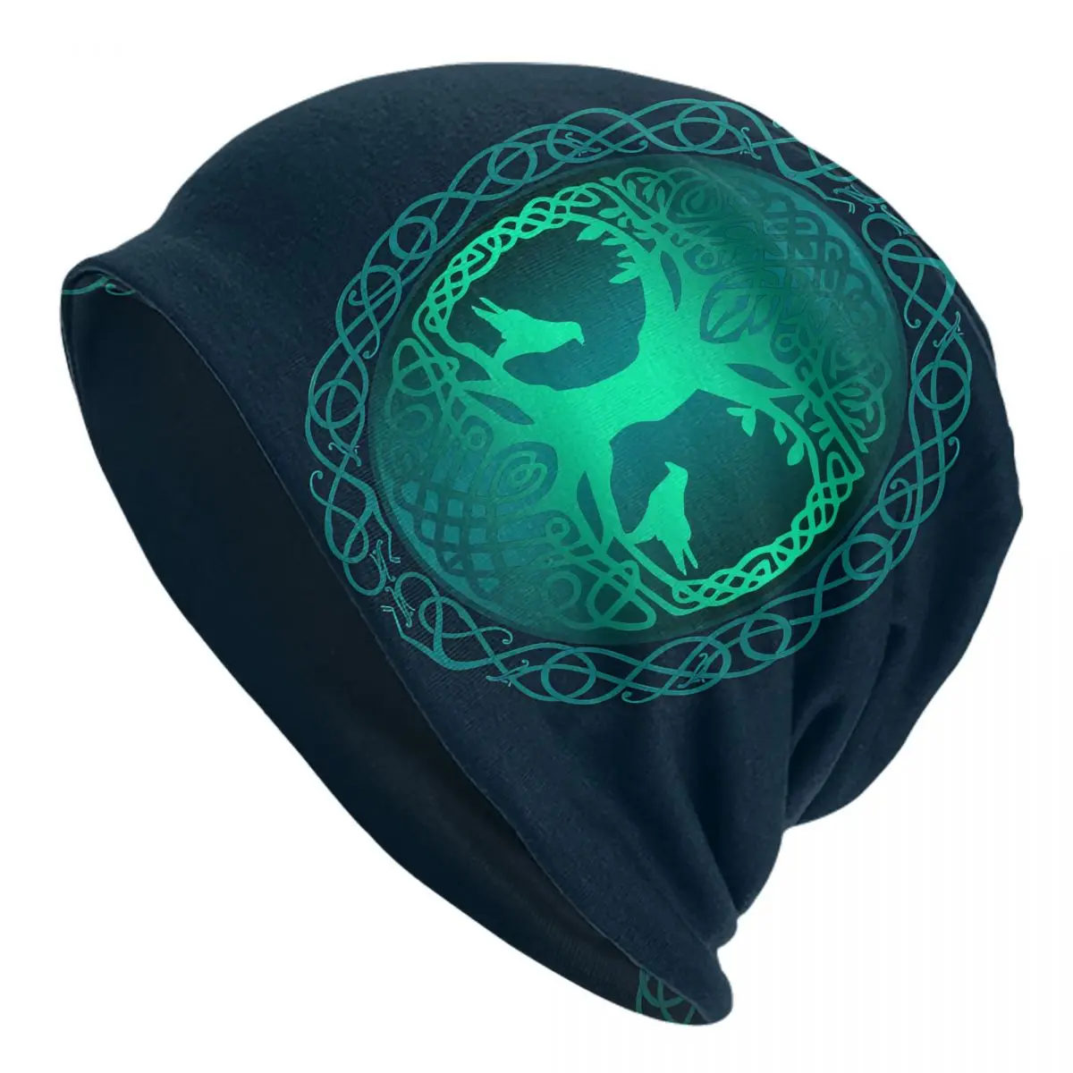 

Bonnet Hats Viking Men Women's Yggdrasil Celtic Tree Of Life Huginn Muninn Tattoo Cap Hip Hop Skullies Beanies Caps