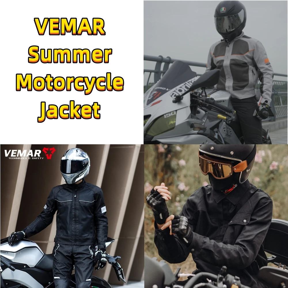 Куртка для езды на мотоцикле VEMAR сетчатая дышащая куртка мотокросса CE Protector