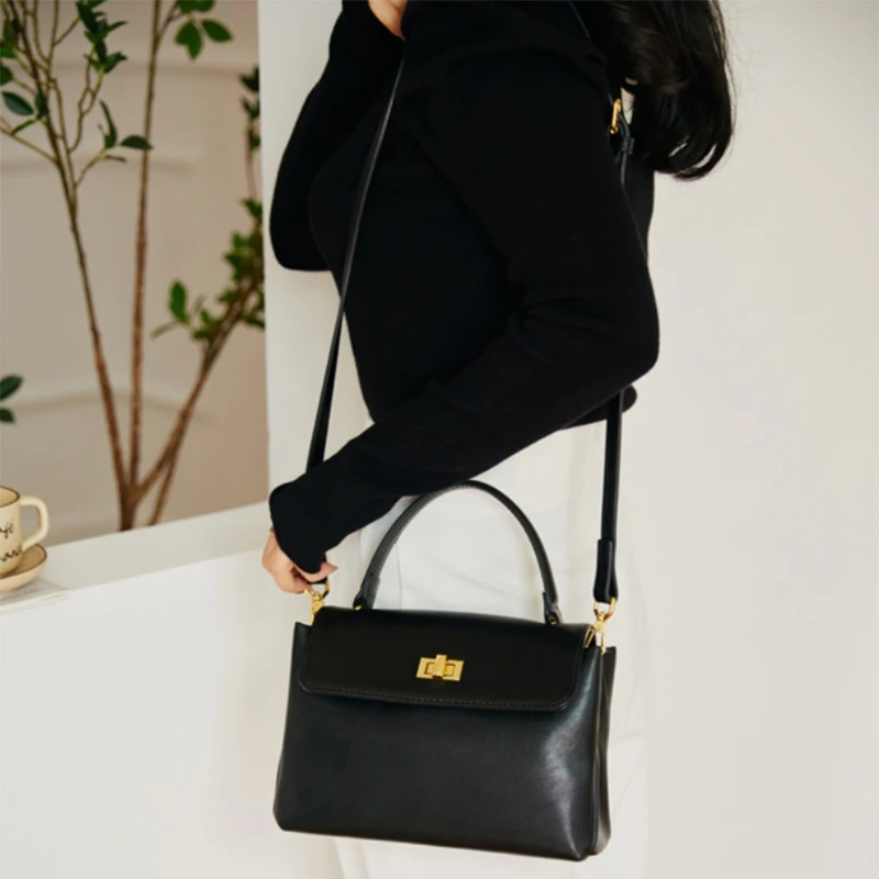 Женская сумка из натуральной яловой кожи высококачественная брендовая нишевая