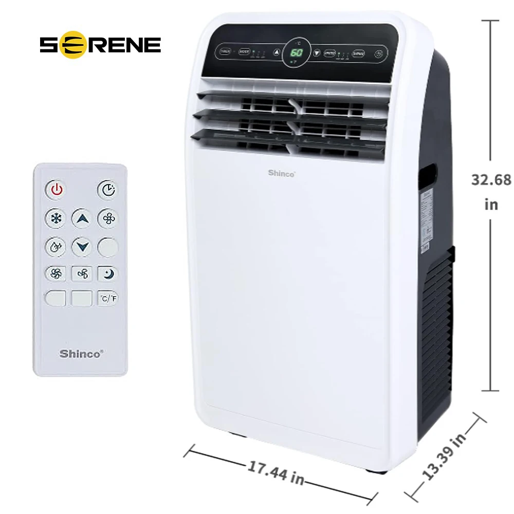

Shinco 10,000 BTU Portable Air Conditioner, Portable AC Unit with Built-in Cool, Dehumidifier & Fan Modes