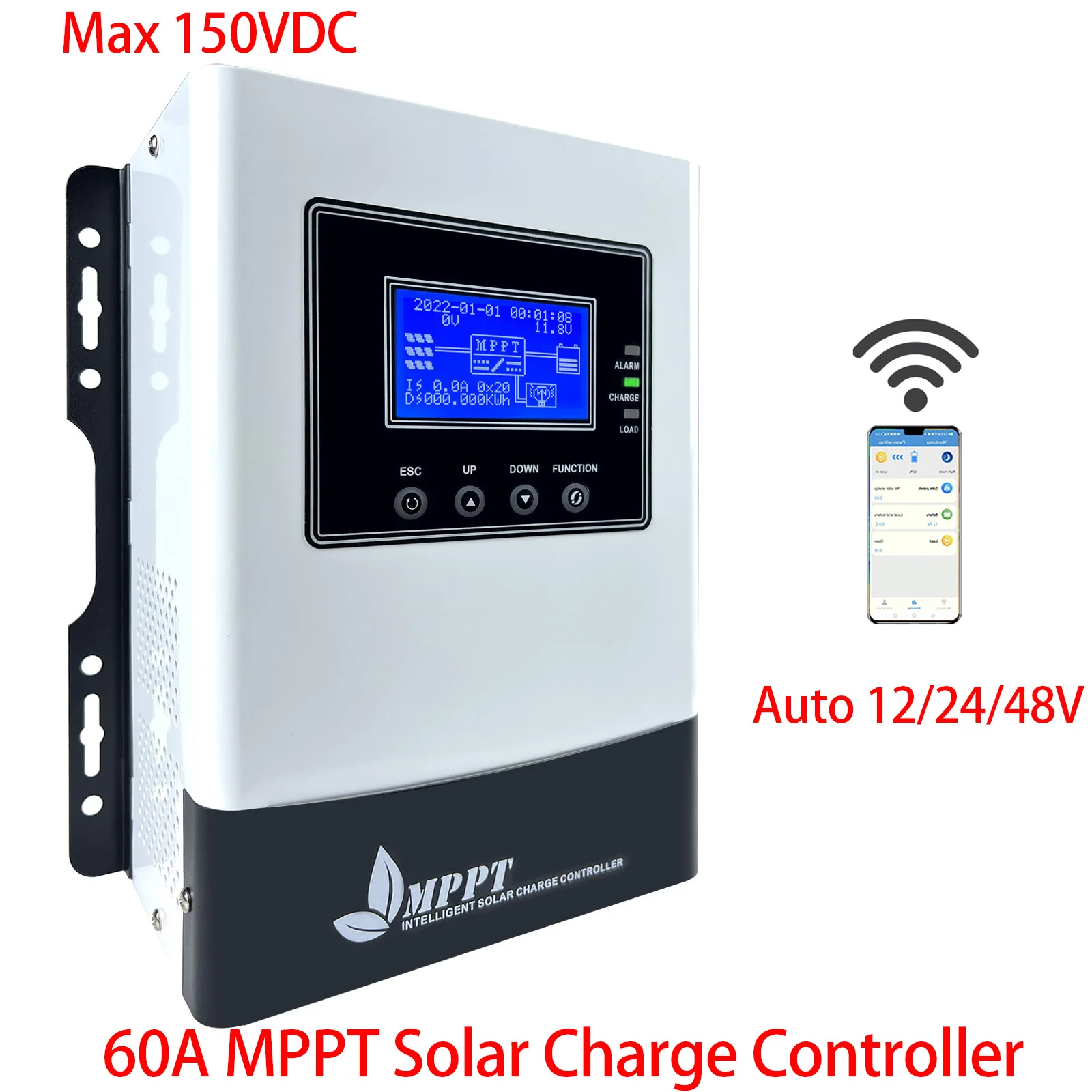 

MPPT 150VDC 30A 40A 60A Solar Charge Controller PV Photovoltaic Regulator For 12V 24V 48V Home Lifepo4 lithium Battery System