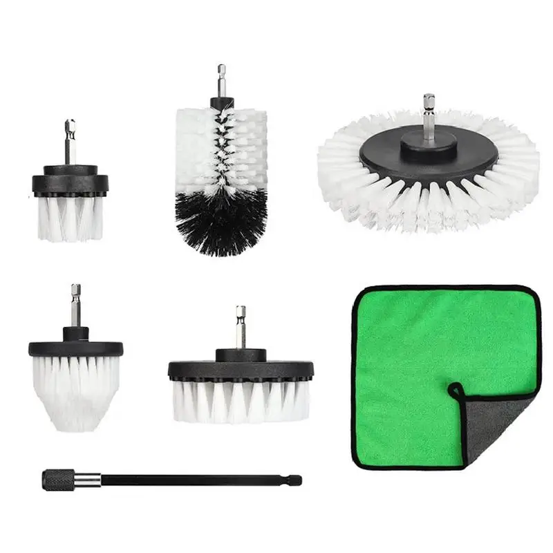 

Cleaning Drill Brush Set 7 Pieces Power Scrubber Cleaning Brush Drill Cleaning Brush Attachment Set For Bathroom Tub Shower Tile