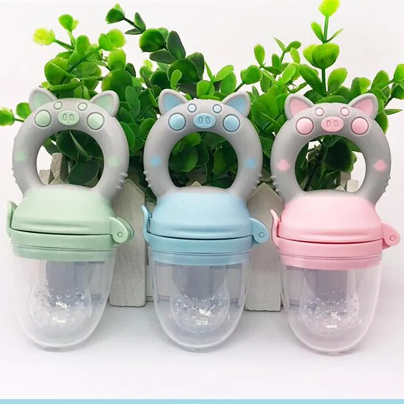 40PCS Baby Food Feeding Juice Extractor Pacifier Cup Baby Baby Feeding Bottle Silicone Gum Fruit Vegetable Bite Eat Auxiliary