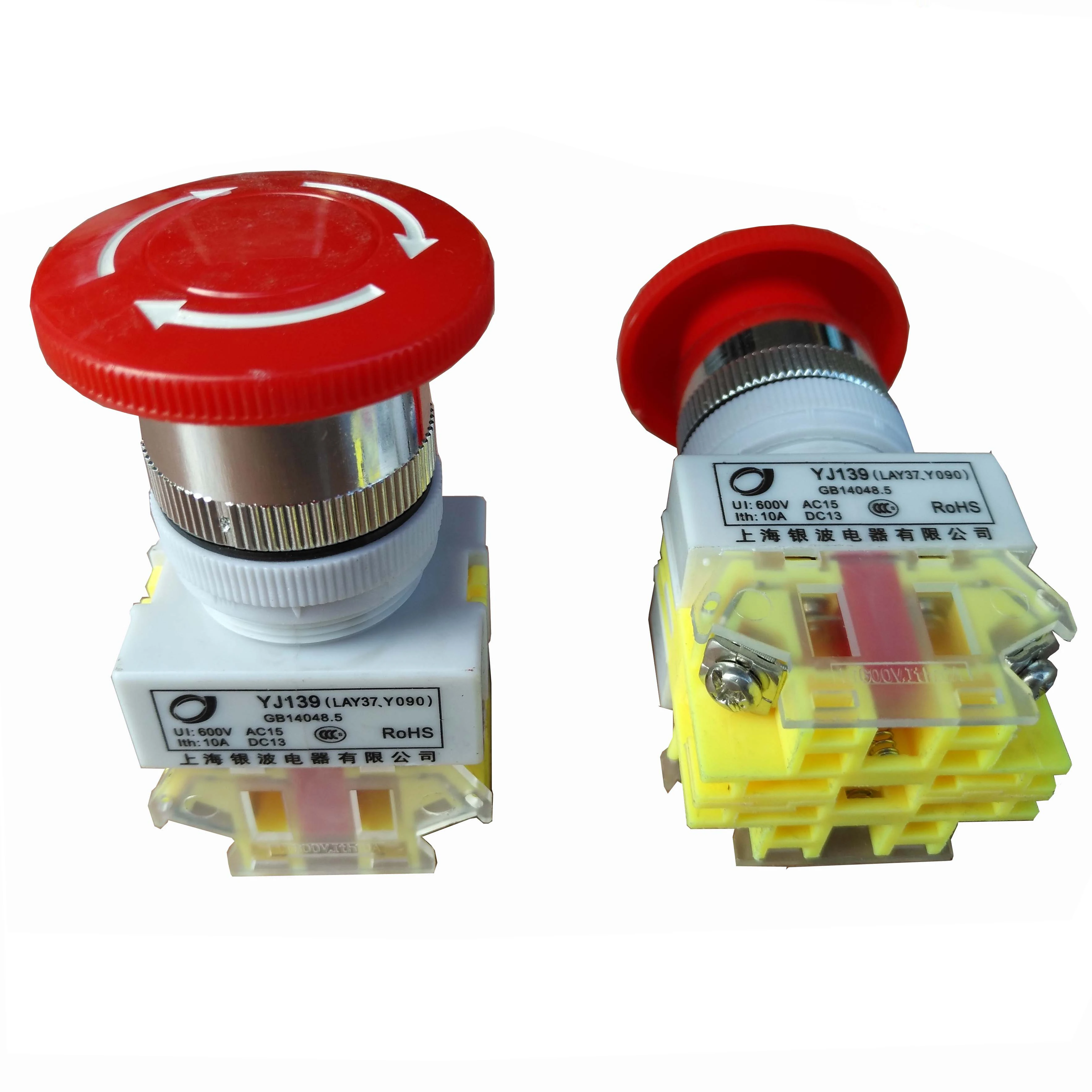 

Injection Molding Machine Mushroom-Shaped Haircut Self-Locking Spin Emergency Stop Emergency Button Yj139 Switch
